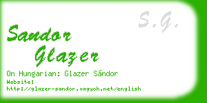 sandor glazer business card