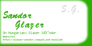 sandor glazer business card